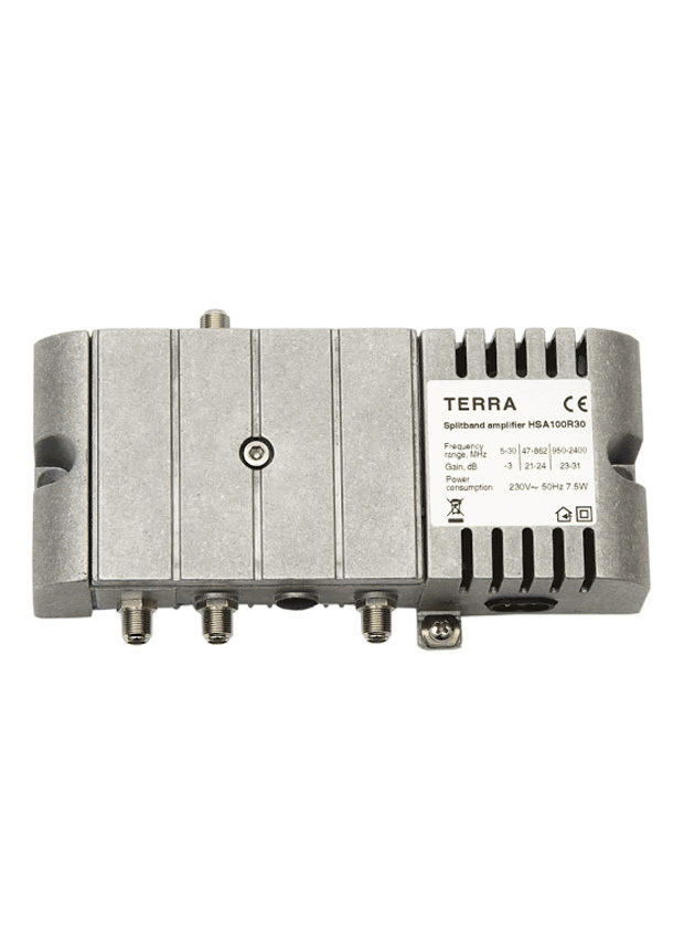 Sat IF-RF splitband amplifier RF 24 dB-SAT 31 dB